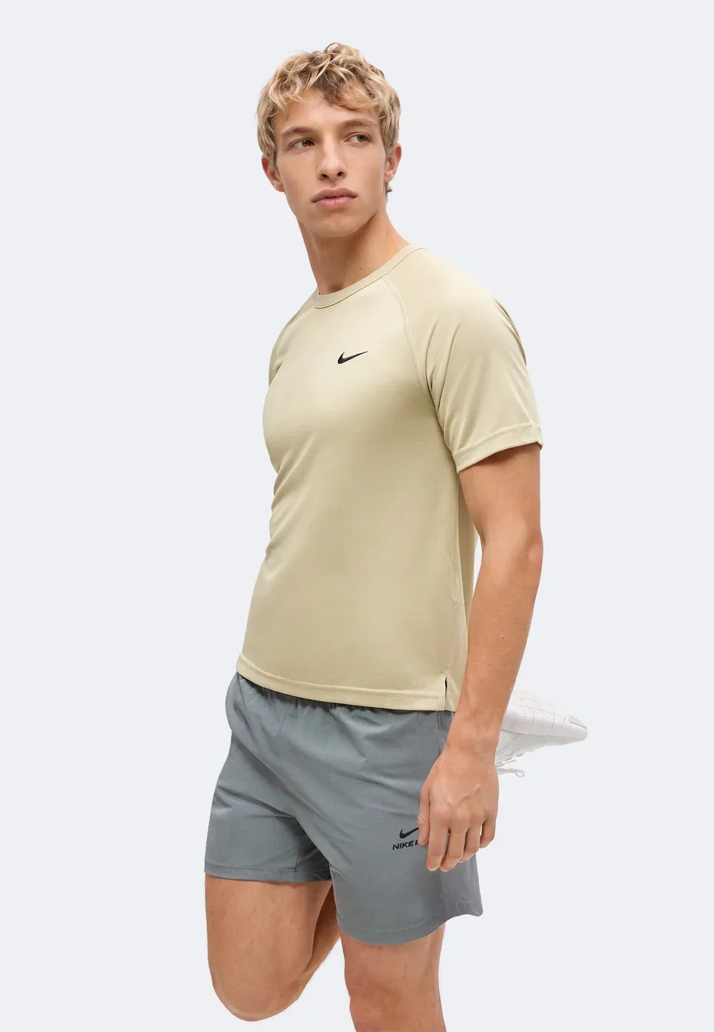 Flex - спортивная футболка Nike Performance, Desert Khaki/Black — фото 4