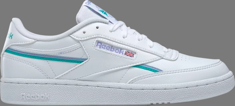 Кроссовки wmns club c vegan 'white lilac glow' Reebok, белый - фото