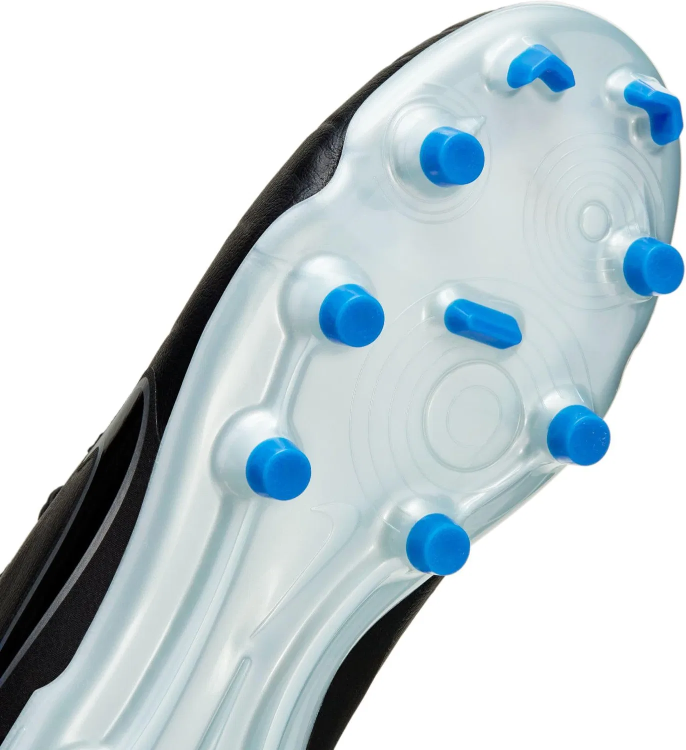 Детские бутсы для мальчиков из кожи Legend 10 Academy NIKE, Black Chrome Hyper R — фото 4