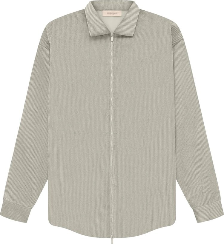 

Рубашка Fear of God Essentials Corduroy Shirt Jacket 'Seal', серый
