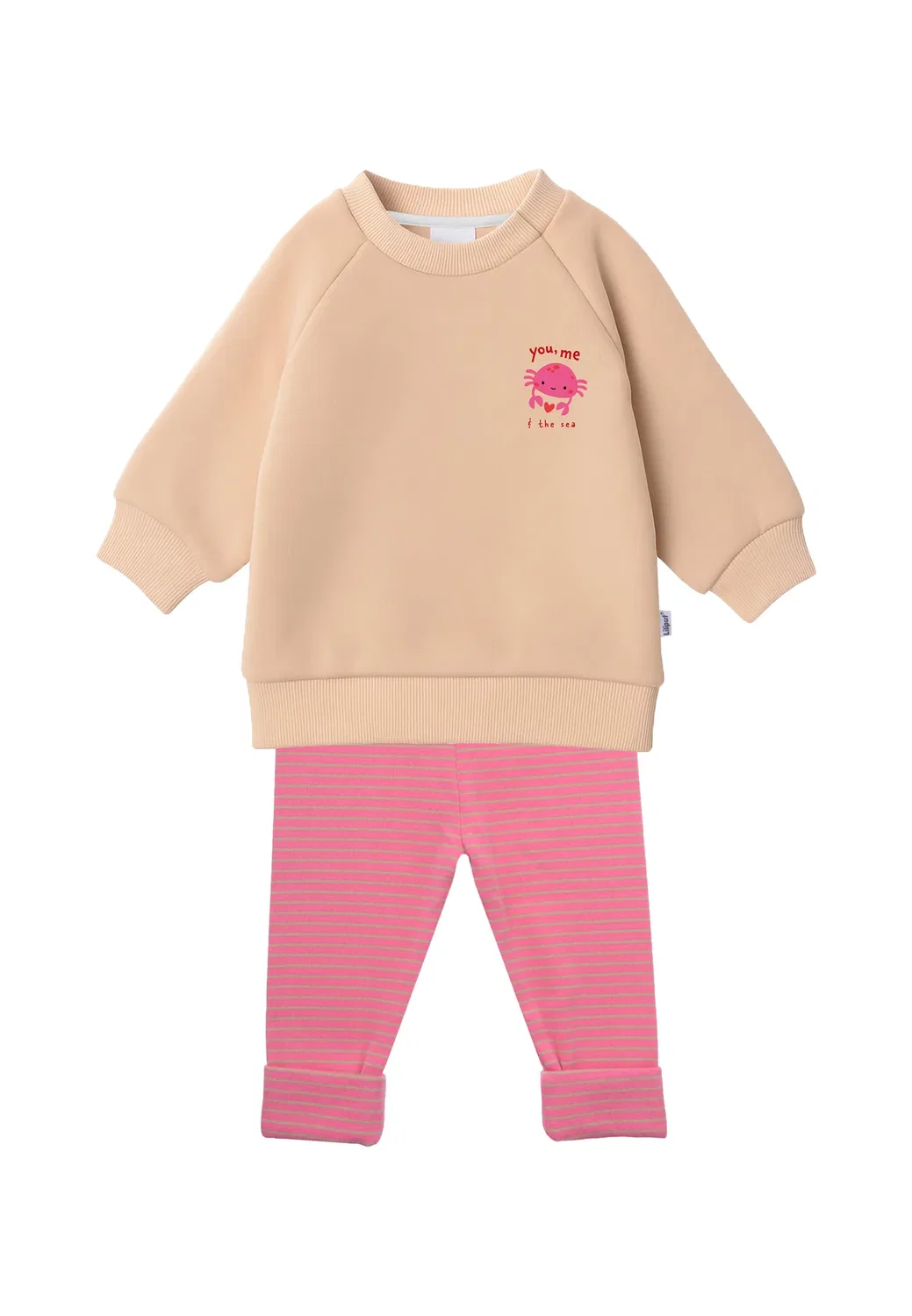 Комплект из толстовки и леггинсов Krabbe унисекс - толстовка Liliput, Beige — фото 2