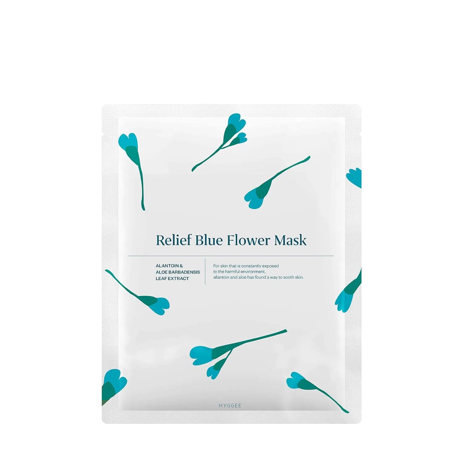 Тканевая маска для лица Relief Blue Flower, HYGGEE, 35 мл