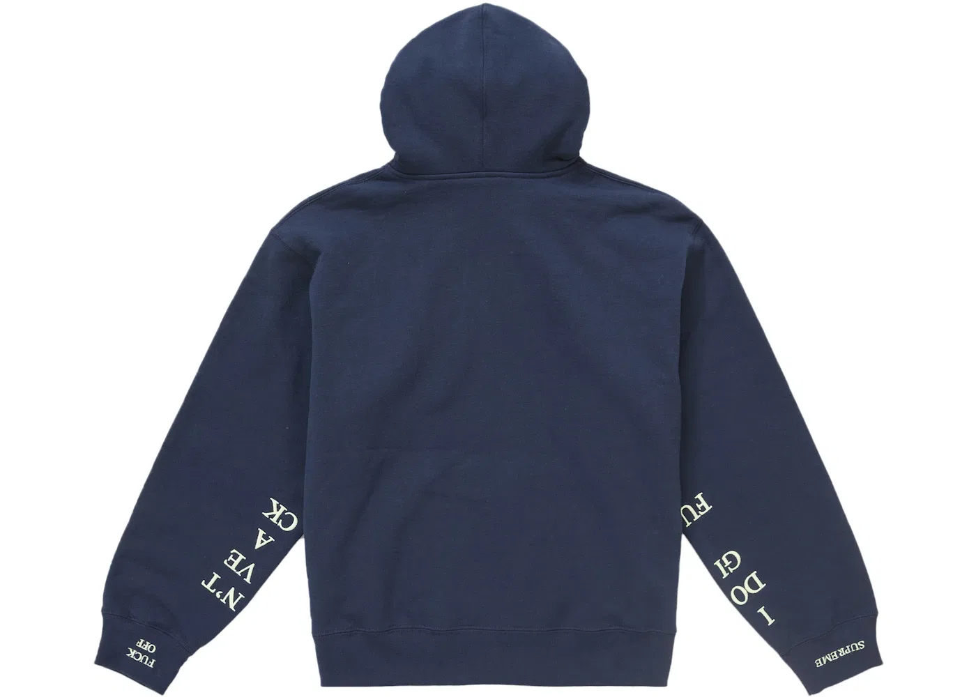 Мужская худи на молнии IDGAF Supreme, Navy — фото 2