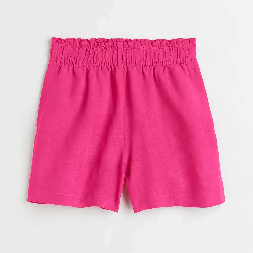 

Шорты H&M Linen-blend Pull-on, фуксия