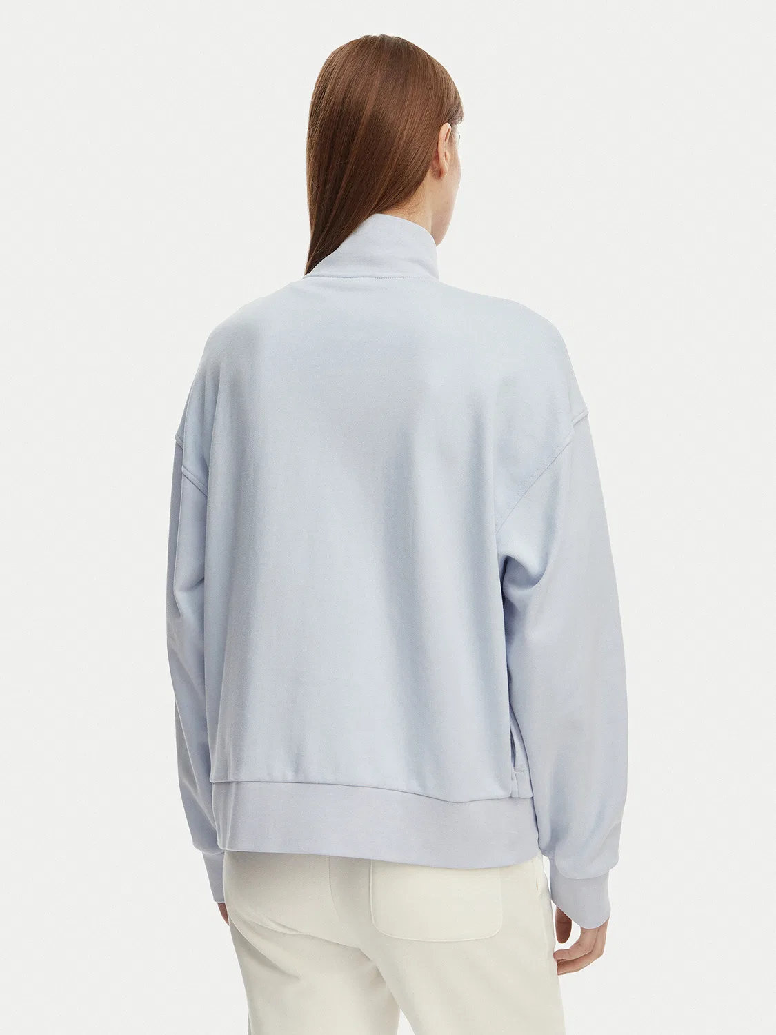 Женский свитшот свободного кроя Lacoste, голубой — фото 3