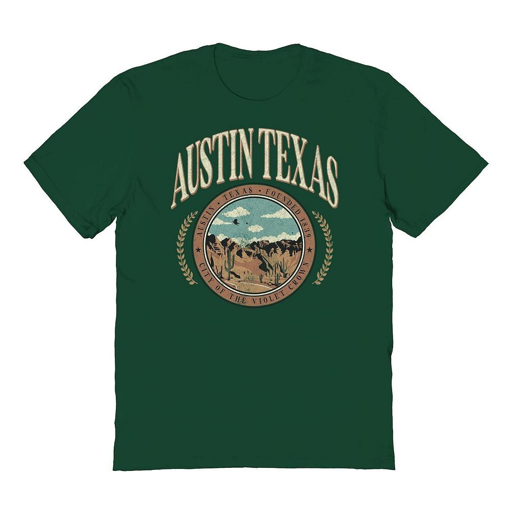 

Мужская футболка COLAB89 с рисунком Threadless Austin Texas COLAB89 by Threadless, цвет Forest Green