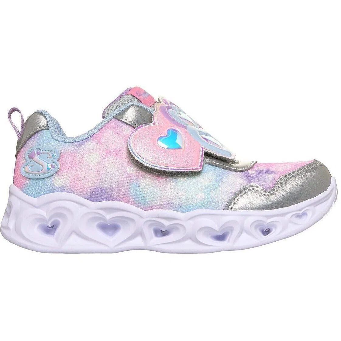 Детские кроссовки с подсветкой Skechers Heart Lights Lovin Reflecti, Bunt — фото 3