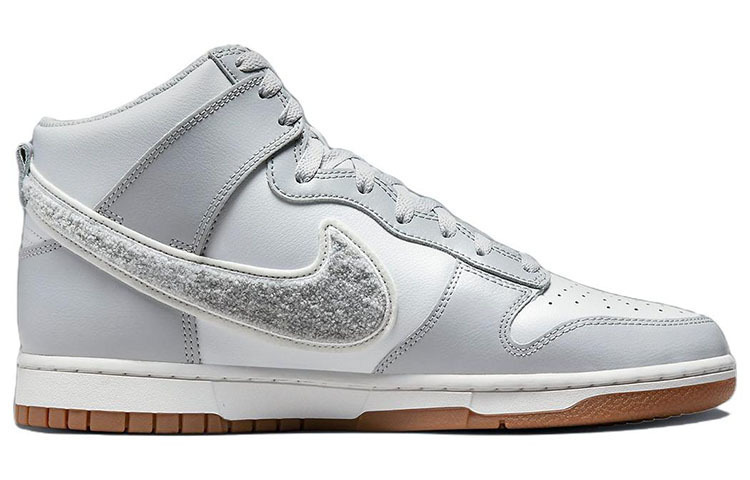 Кроссовки Nike Dunk High, белый/светло-серый — фото 2