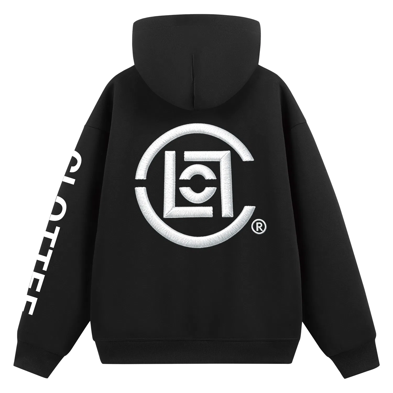 Детский худи с капюшоном с принтом CLOT, Black-White Logo