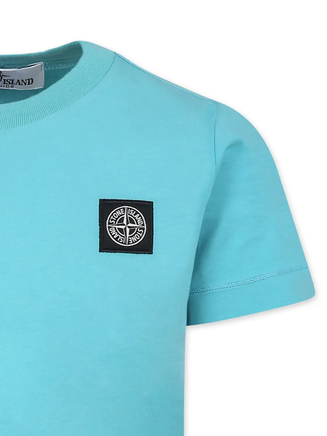 Футболка с компасом Stone Island, бирюзово-синий — фото 2