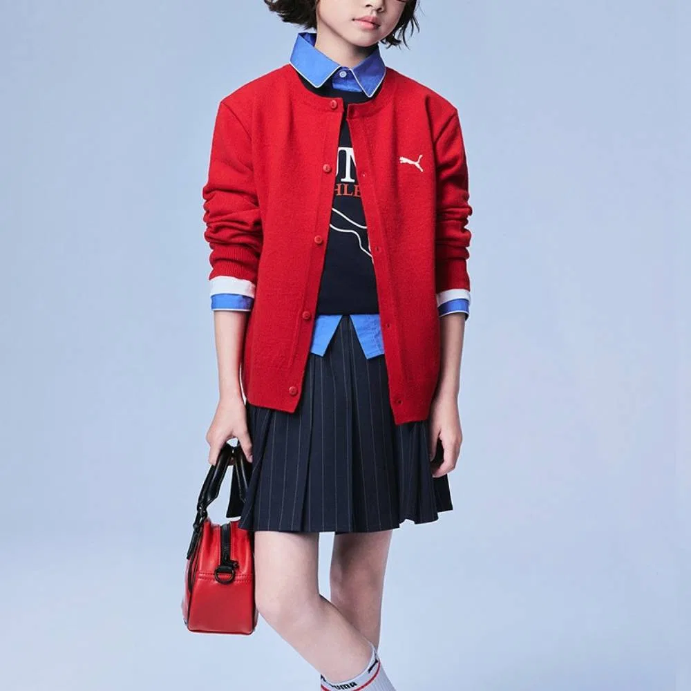 Свитер PUMA Kids Crew Neck Moderate, China Red — фото 4
