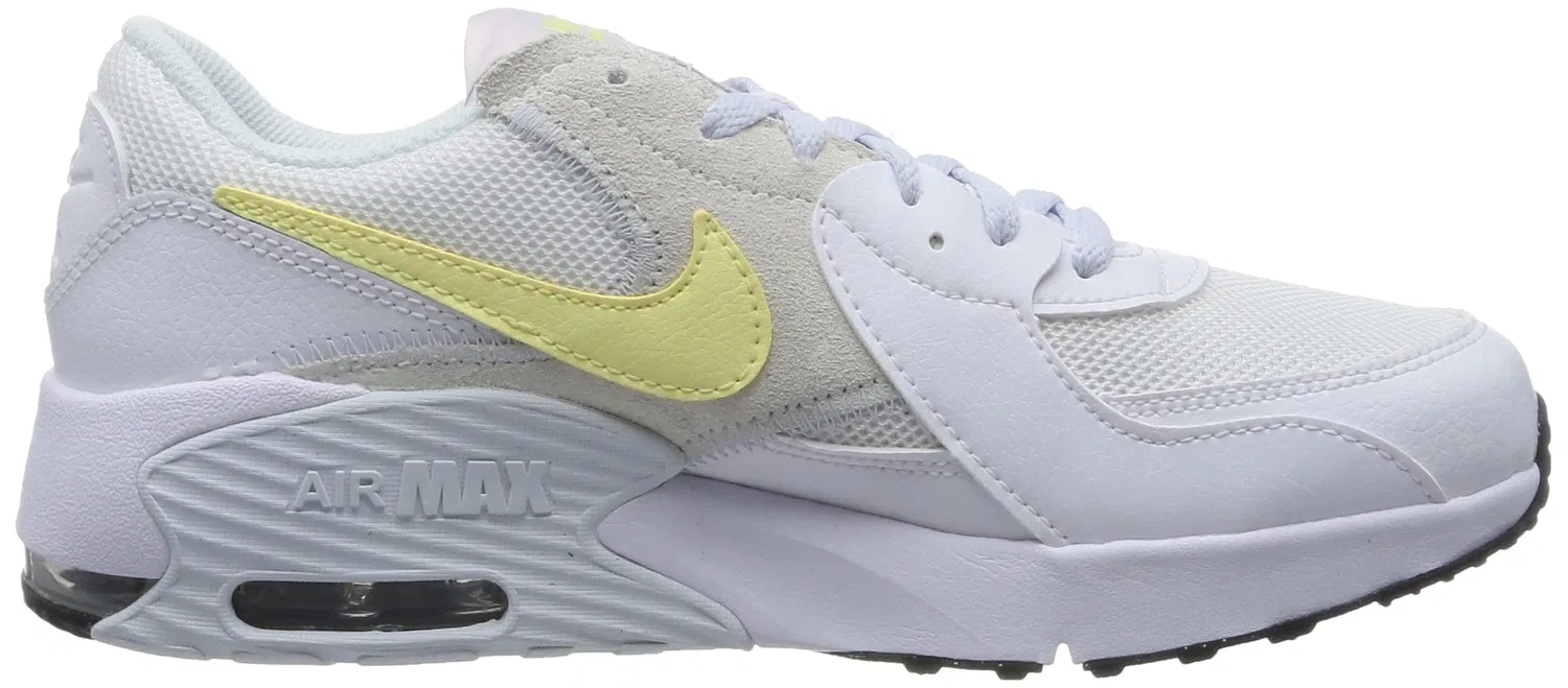 Детские кроссовки для мальчиков с шнуровкой NIKE Air Max Excee NIKE, White Citron Tint Football Grey — фото 4