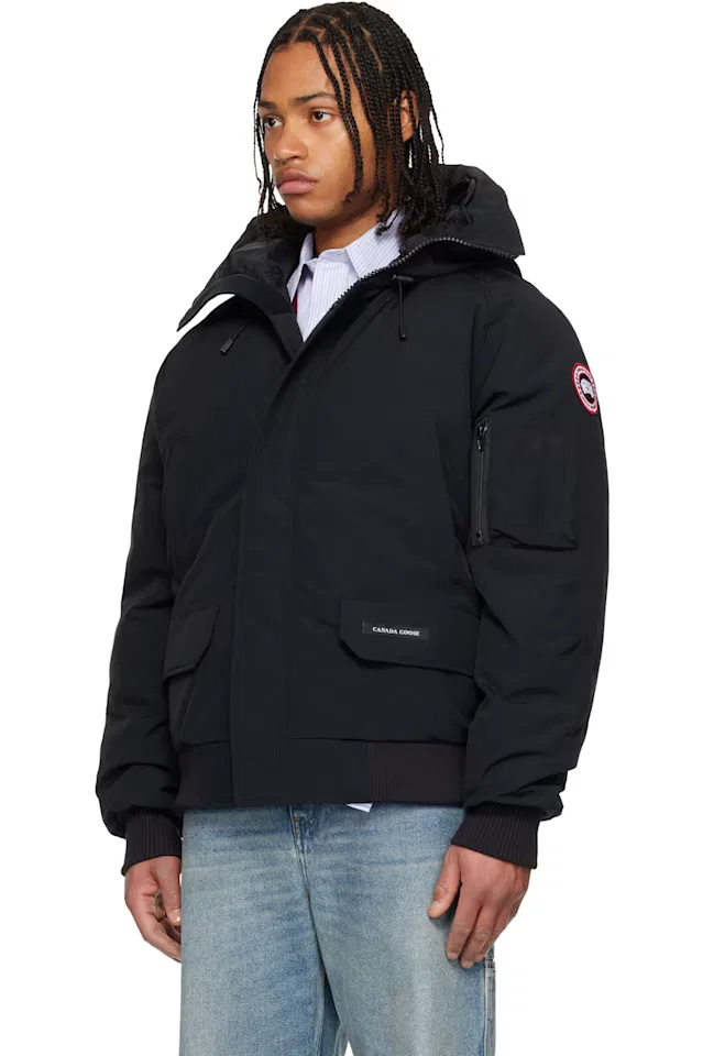 Черная пуховая куртка-бомбер Чилливак Canada Goose — фото 4