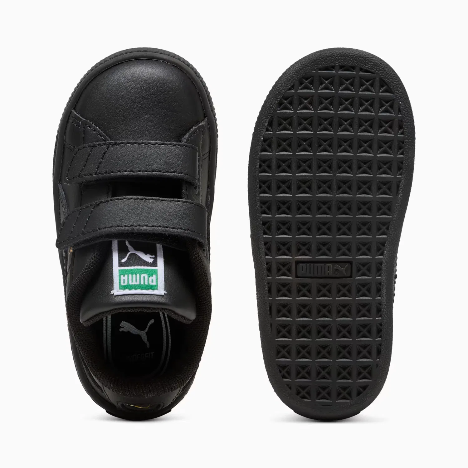 Удобная обувь для малышей Suede Puma, Puma Black-Archive Green — фото 4