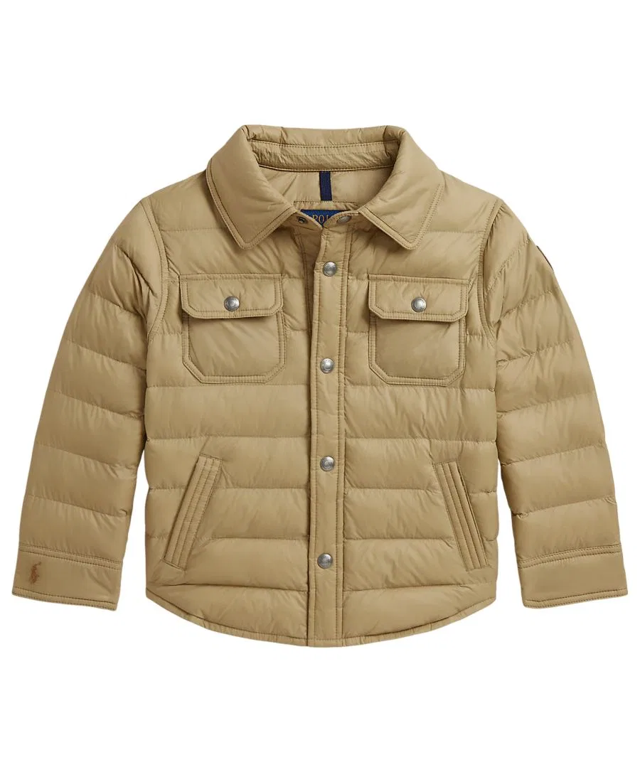 Стеганая куртка-рубашка Quilted Shirt Jacket Polo Ralph Lauren, Khaki