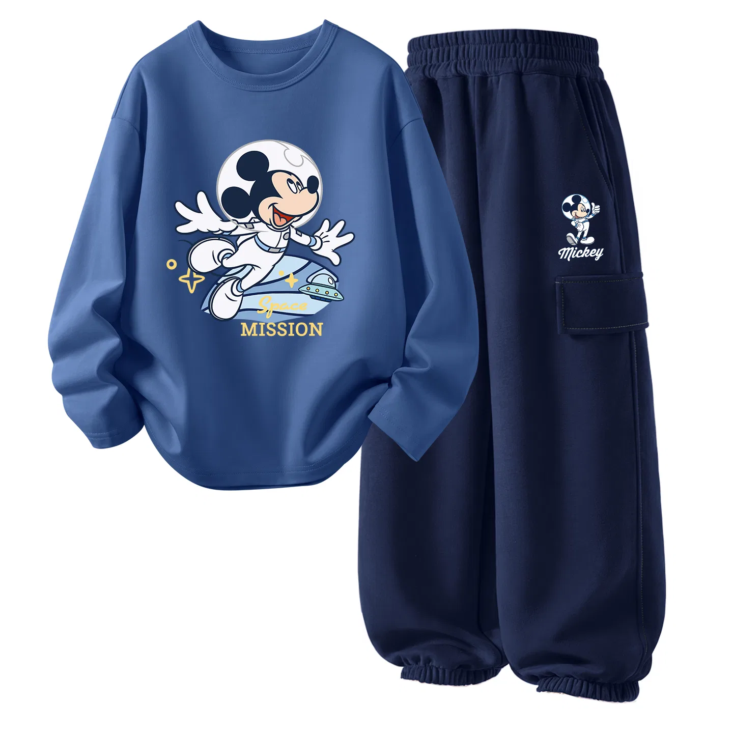Детский спортивный костюм с принтом Astronaut K, Disney, Navy Blue/Universe Gray Blue — фото 3