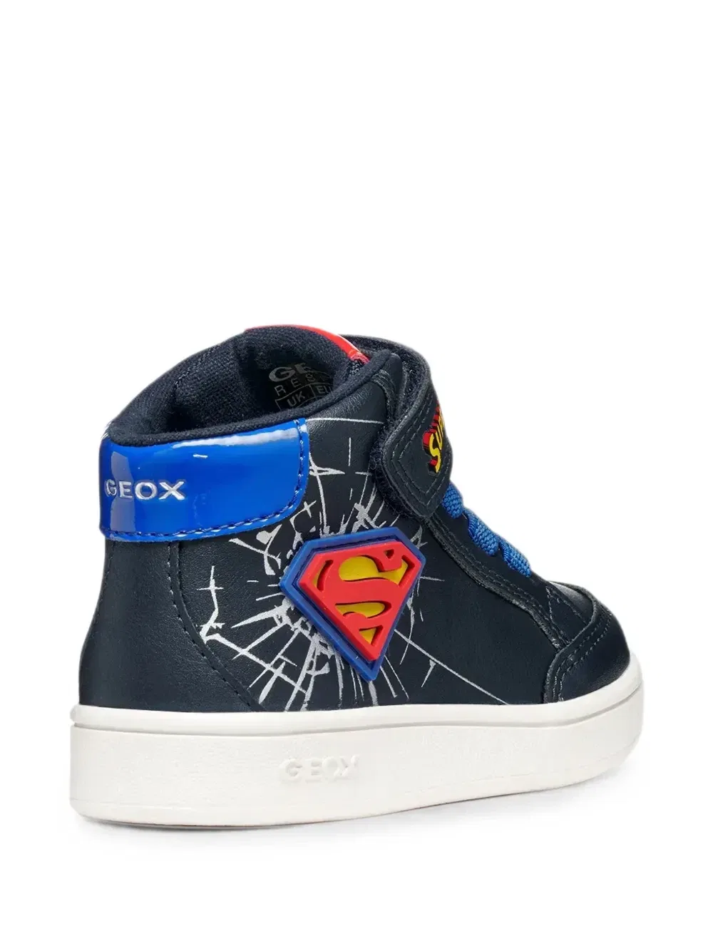 Кроссовки Geox Kids X Warner Brothers Eclyper Superman хай-топ, синий — фото 3