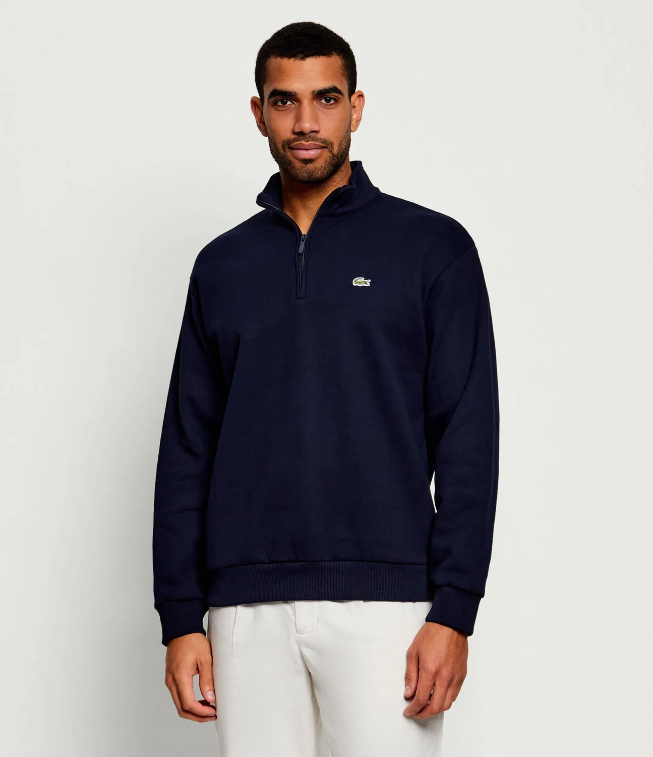 Футер с капюшоном и молнией Lacoste, темно-синий
