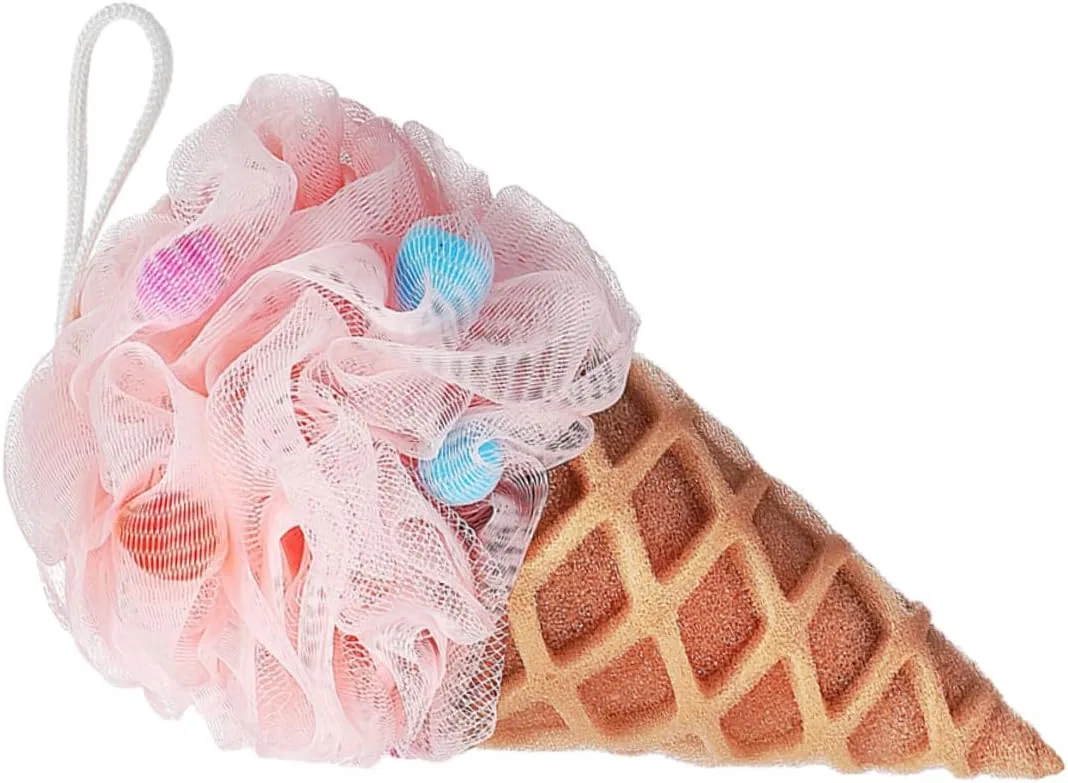 Спонж для ванны Ice Cream, BUGUUYO, 39 г, Розовый