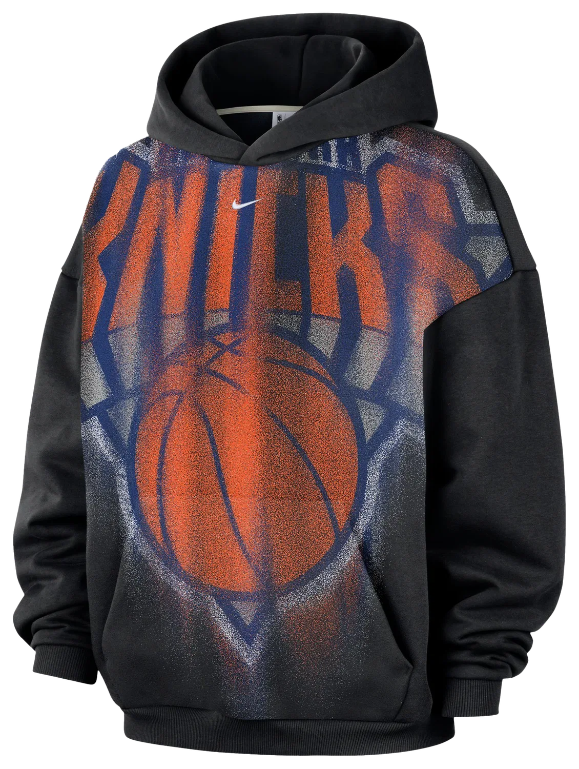 Мужское худи из флиса Knicks Basketball Icon Nike, бело-черный — фото 4