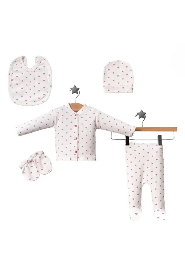 Детский для девочек комплект одежды с принтом Petite Aycata, Ecru-Pink