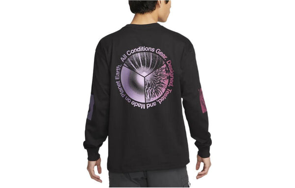 Футболка acg long sleeve t-shirt 'black' Nike, черный — фото 2