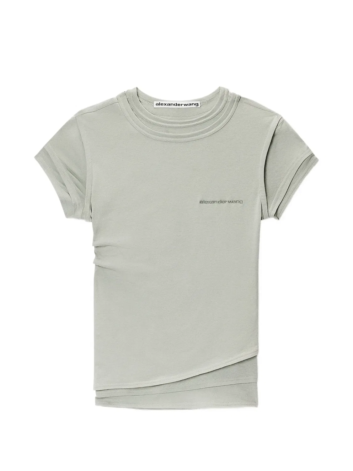 Многослойная футболка с логотипом Alexander Wang, зеленый
