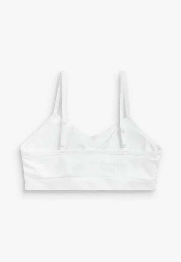 Комплект бюстье 2 шт, бесшовный, Seam free strappy crop 2 pack, Next, white, белый — фото 4