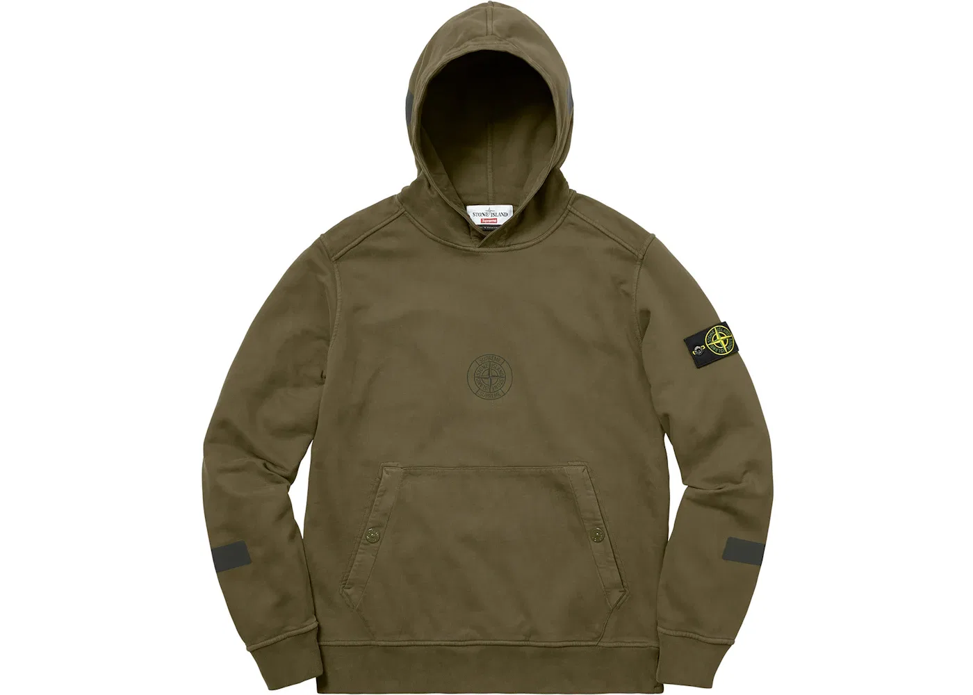 Мужская худи Supreme Stone Island Hooded Sweatshirt, Olive