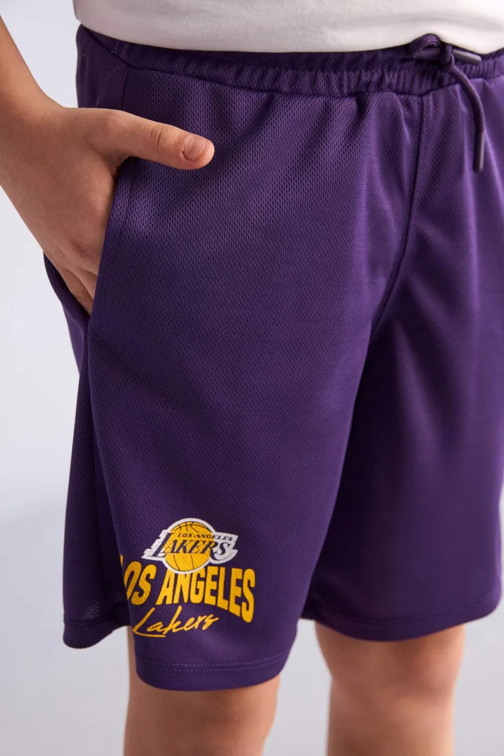Шорты с принтом NBA Los Angeles Lakers Defacto, фиолетовый — фото 4