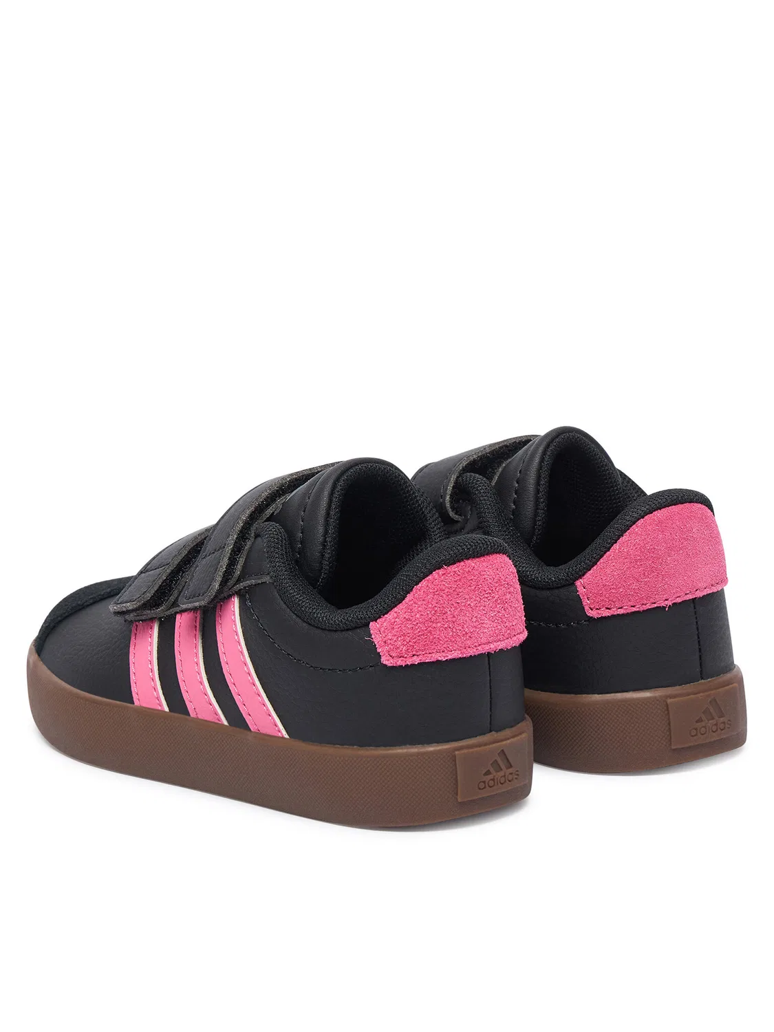 Кроссовки для девочки Vl Court Shoes Kids Adidas, черный — фото 3