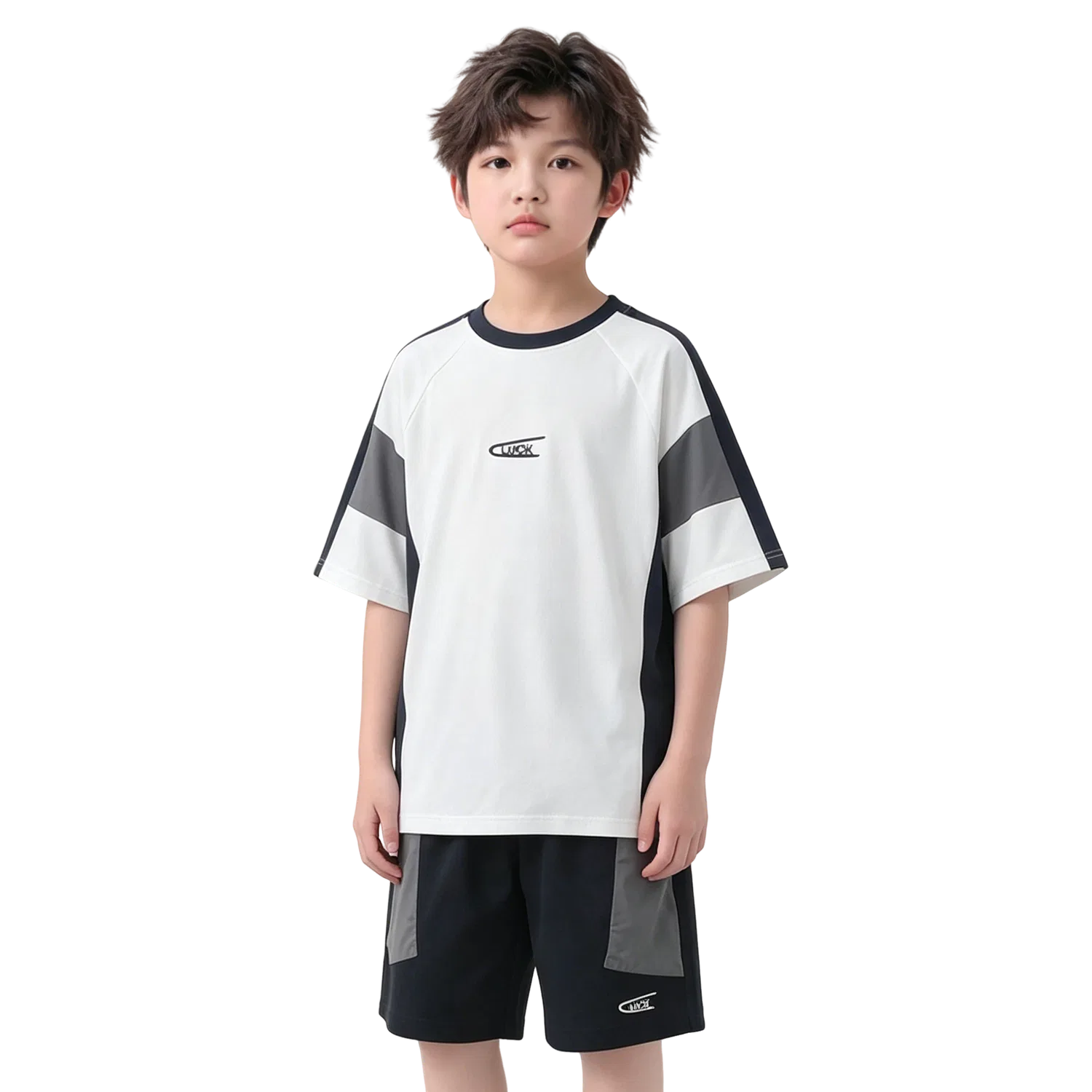 Детский спортивный комплект с коротким рукавом Lanza, Light Gray