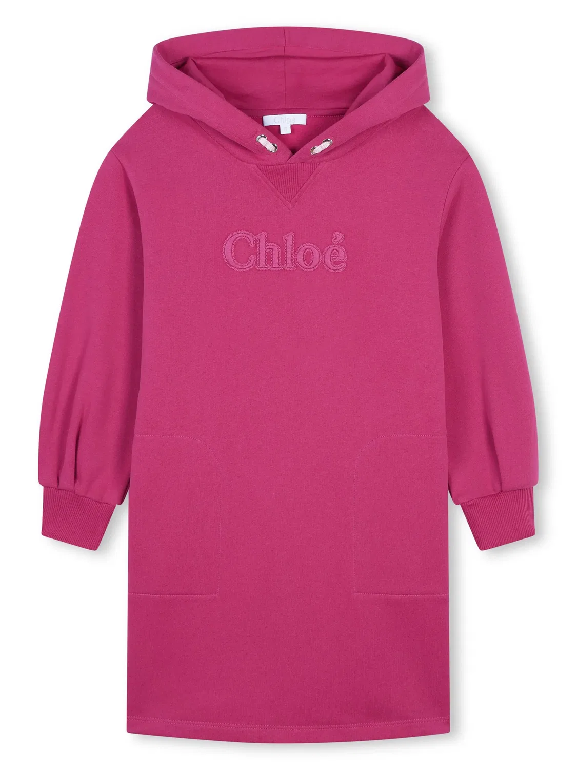 Платье‑худи с вышитым логотипом Chloé, розовый