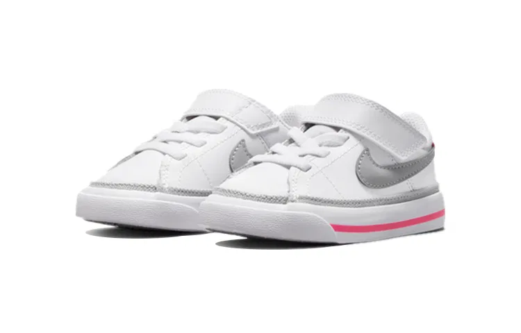 Детские кроссовки для малышей с классическим теннисным дизайном Court Legacy Low Top White Pink Nike, White Pink — фото 4