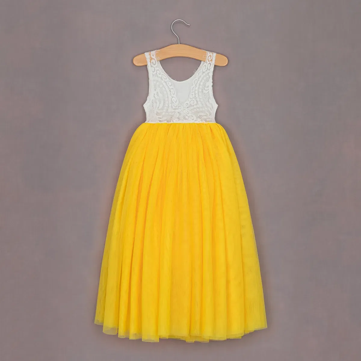 Детское платье с принтом Bohemian classic dress Uk Flower Girl Boutique, Yellow — фото 4