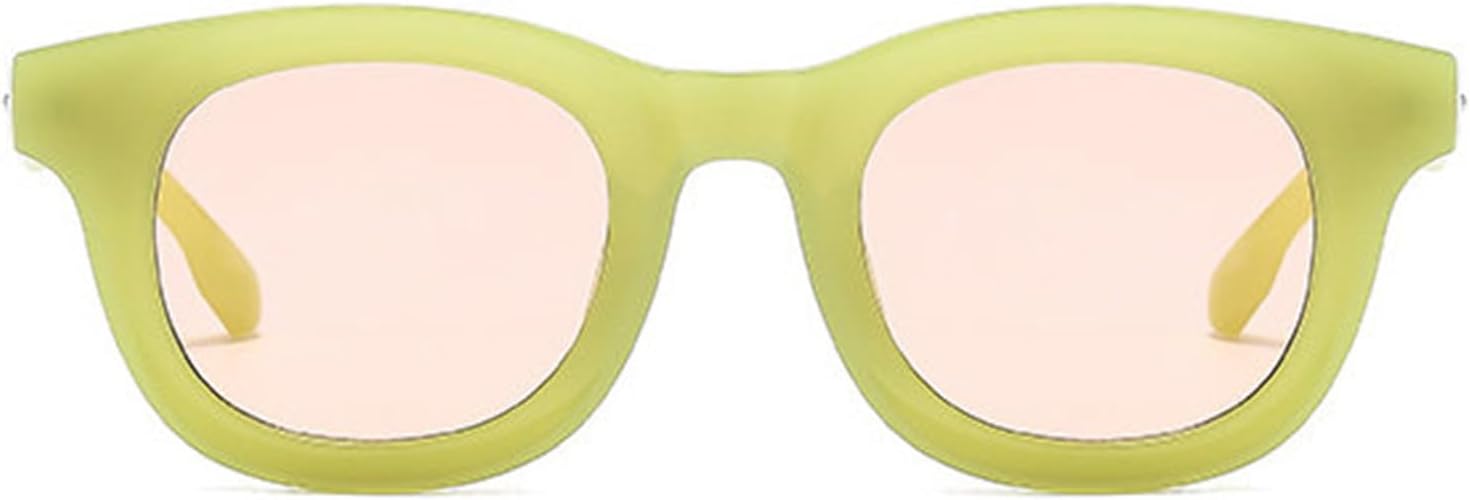 

Willochra Популярные солнцезащитные очки желеобразно-зеленого цвета, винтажные квадратные солнцезащитные очки для активного отдыха, для женщин и мужчин, модные панк-очки, защита от ультрафиолета UV400 F27, Pink