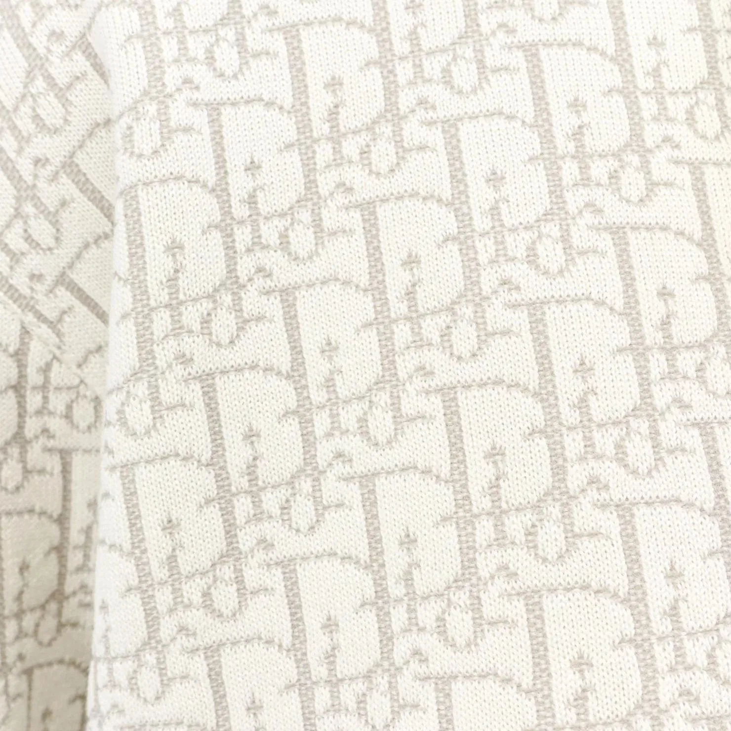 Женский свитер с капюшоном прямого кроя Beige DIOR, Beige — фото 4