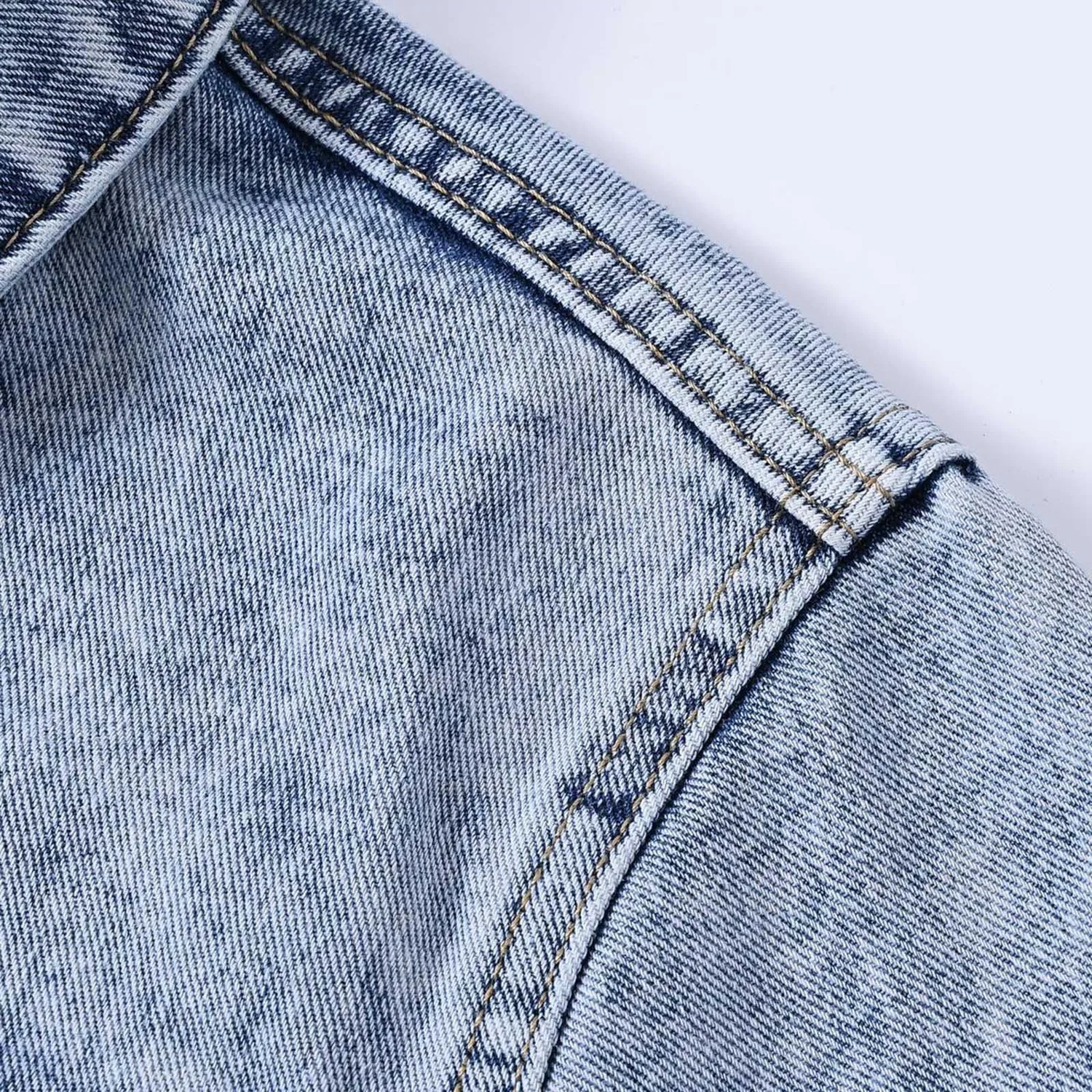 Женская джинсовая куртка slim fit с длинным рукавом, Blu — фото 4