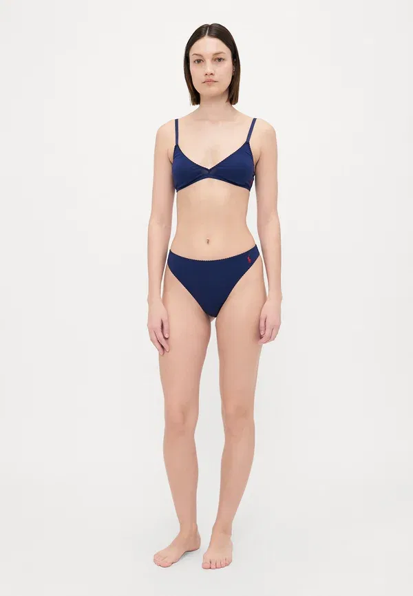 Трусы из хлопка с эластаном Thong Polo Ralph Lauren, темно-синий — фото 2