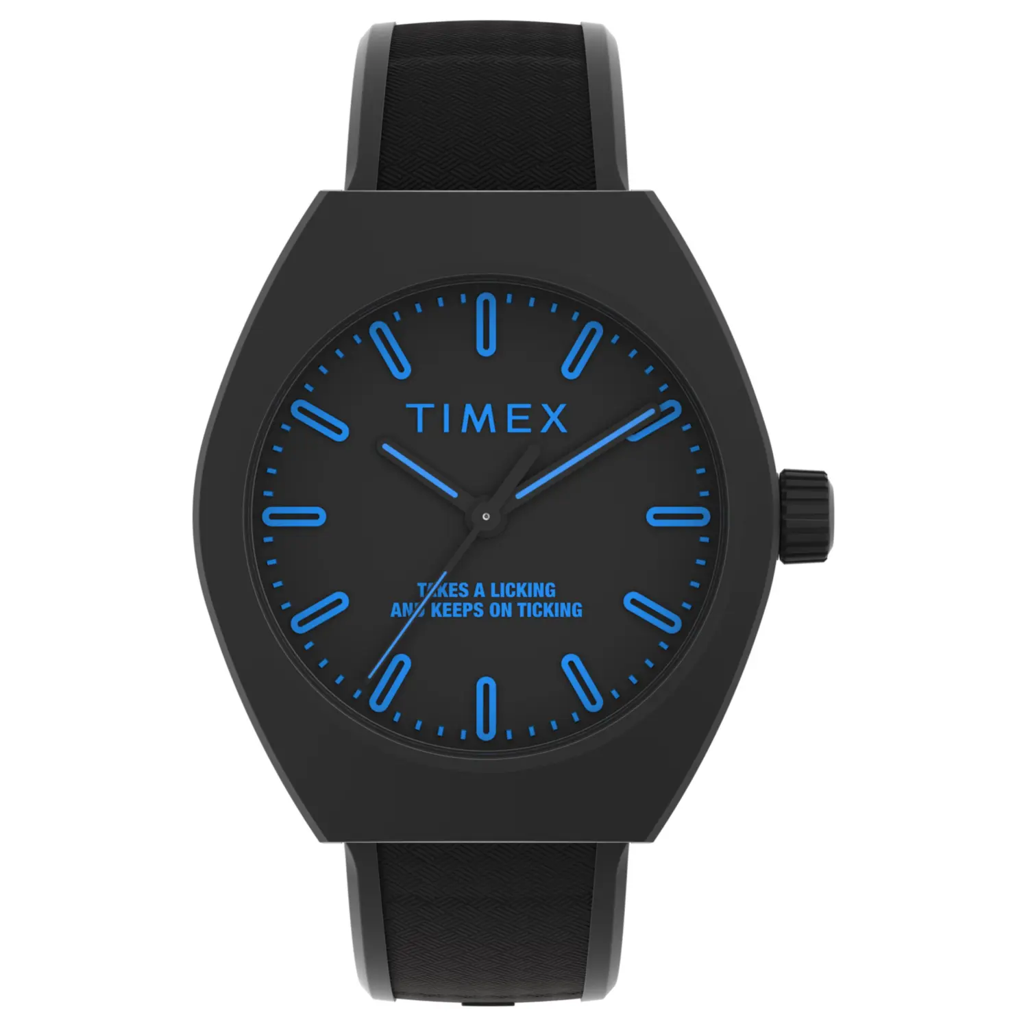 

TIMEX Часы Wrist Watch Quartz Movement Black Dial Unisex, Blue