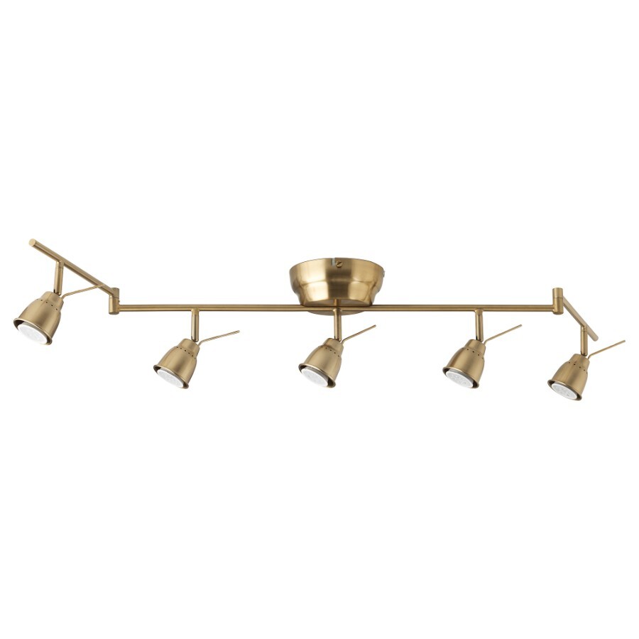 Потолочный софит Ikea Barometer, 5-spots, желтая медь