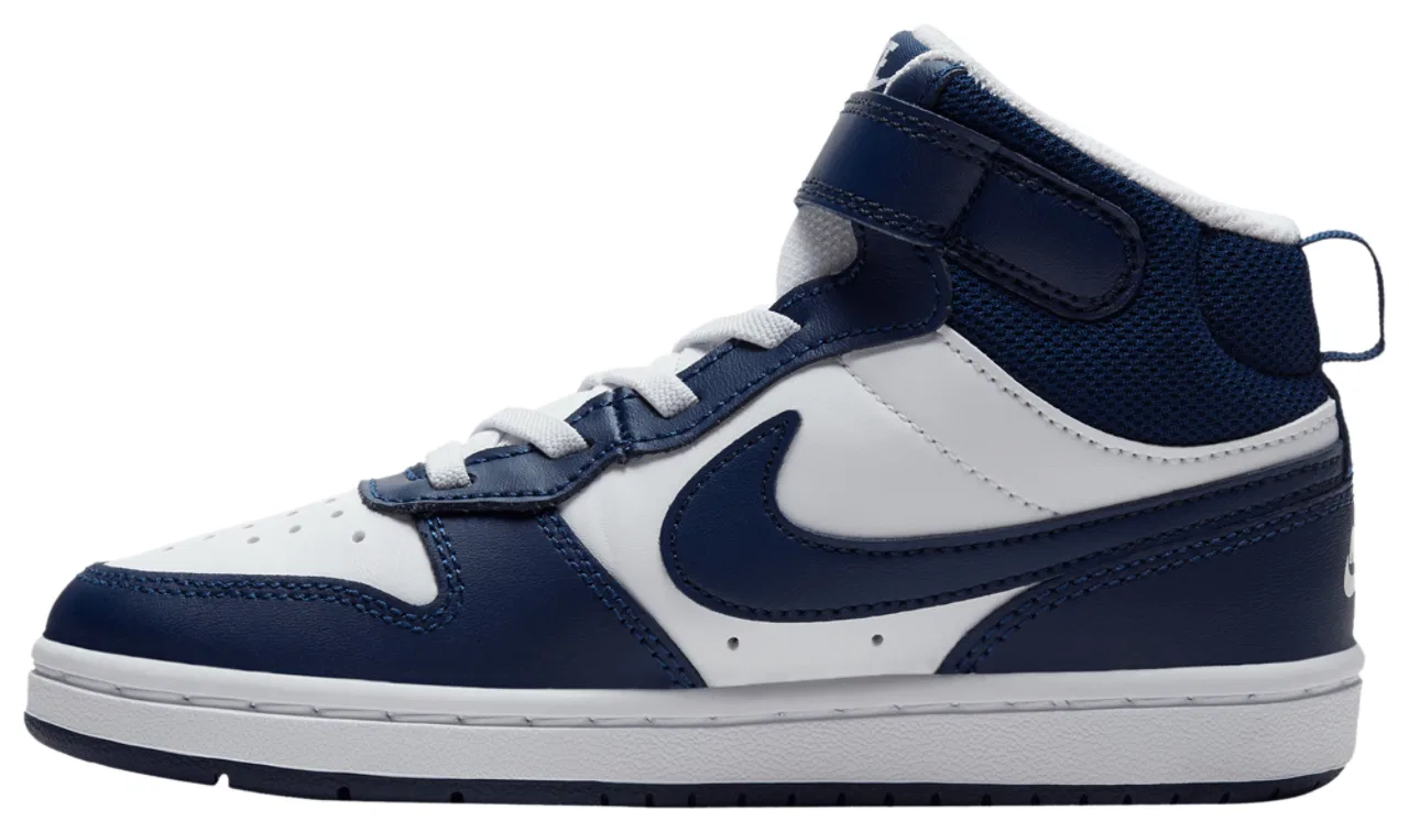 Кеды для мальчиков Court Borough Mid 2 Nike, цвет Signal Blue/White/Blue Void — фото 2