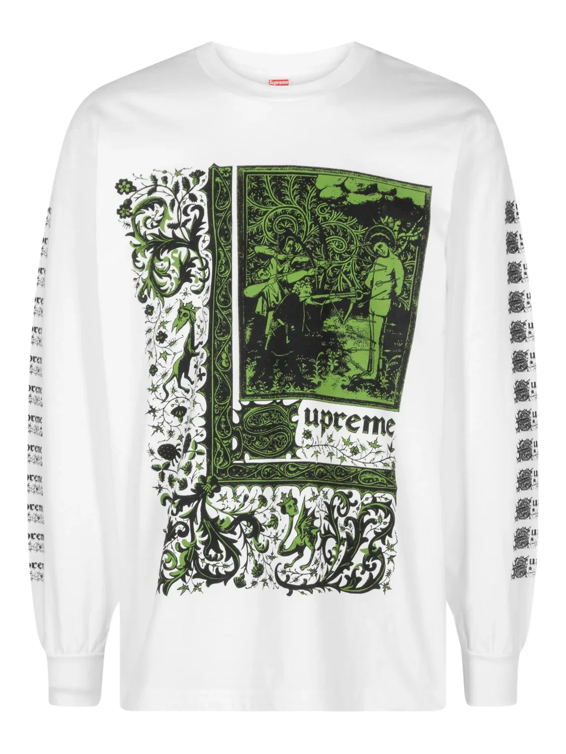 Футболка Saint Sebastian белая Supreme, белый