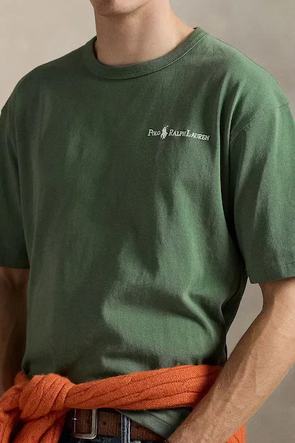 Футболка хлопковая Tee Polo Ralph Lauren, зеленый — фото 4