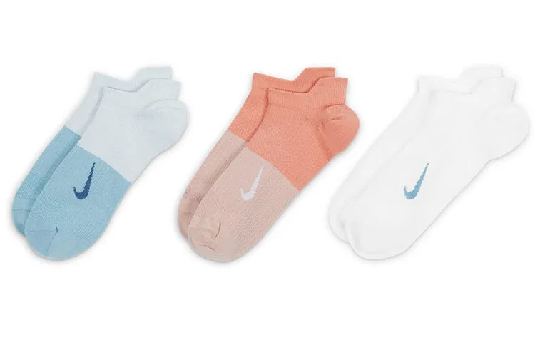 Женские носки с принтом, комплект из 3 пар, Nike, Blue/White/Orange