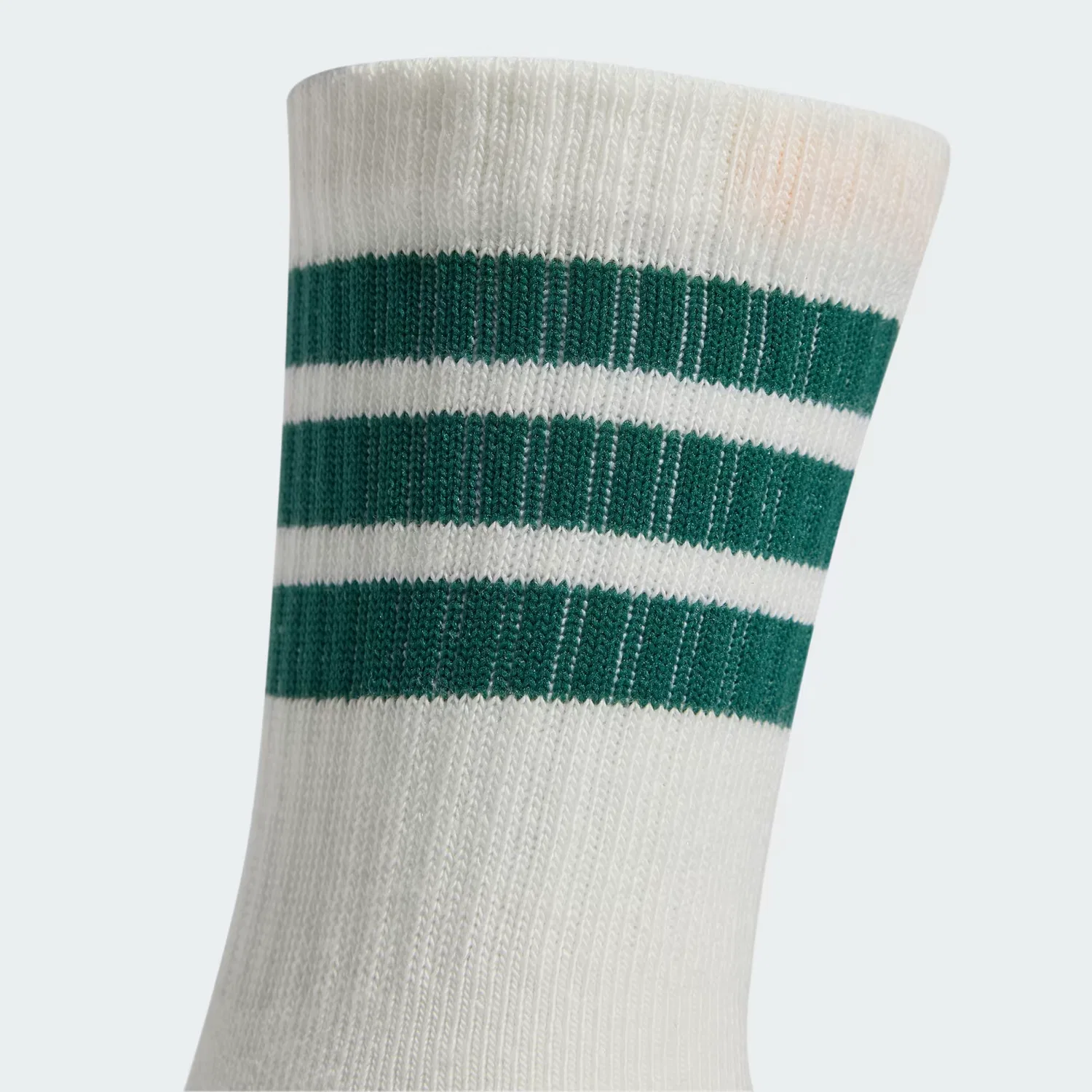 Детские носки с амортизирующей стопой, 3 пары, Kids 3-Stripes Cushioned Crew Socks Adidas Performance, бело-зеленый — фото 3