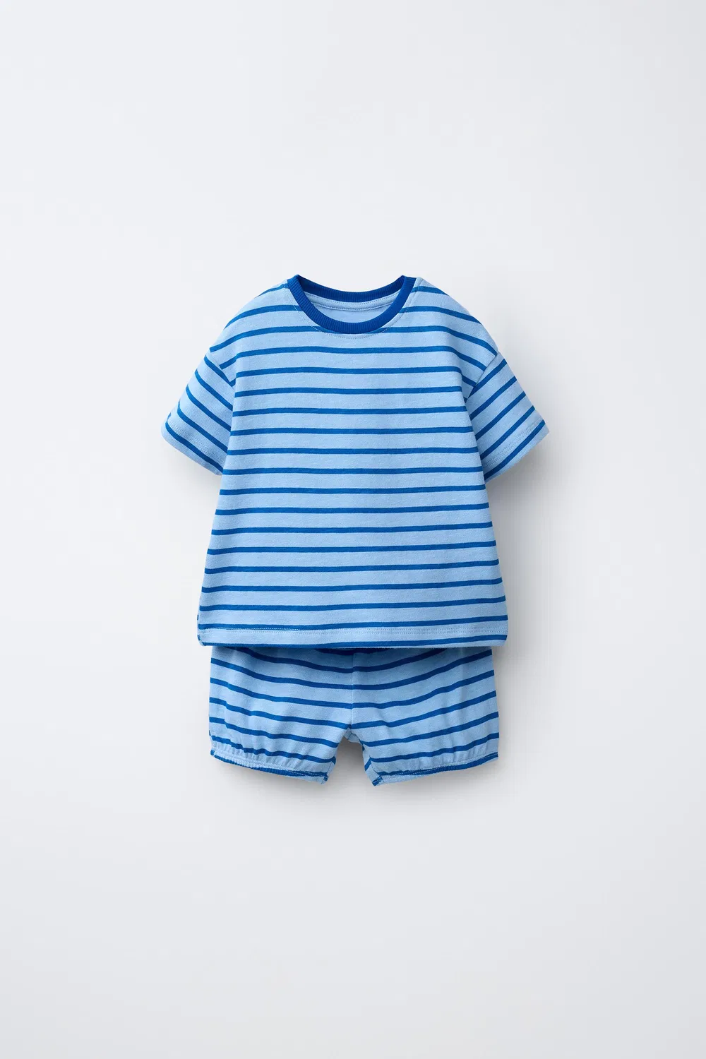 Комплект из полосатой футболки и трусиков ZARA, Light Blue