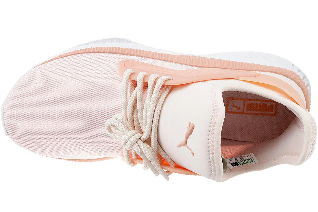 Детские кроссовки для девочек Suede Heart Jr Puma, Beige — фото 3