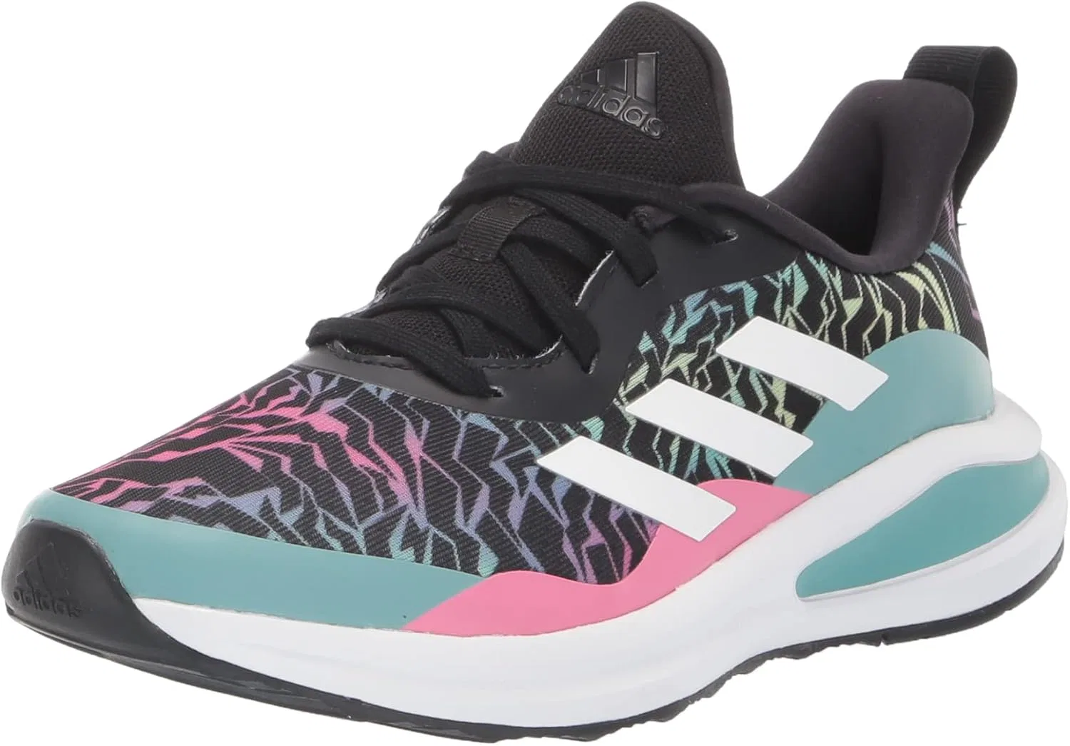 Детские кроссовки для девочек Fortarun adidas, Black/White/Mint Ton