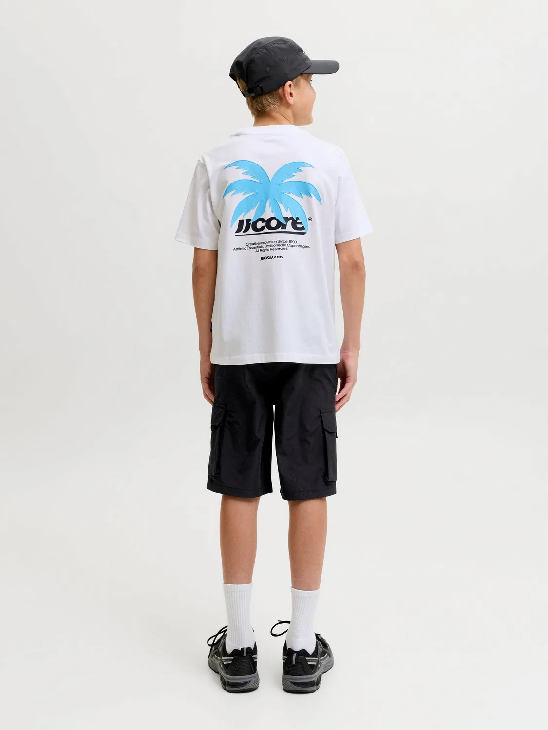 Шорты карго Tech Cargo Jogger JACK & JONES JUNIOR, черный — фото 3